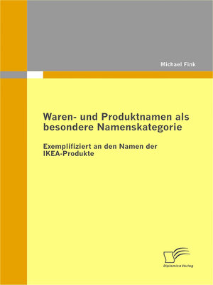cover image of Waren- und Produktnamen als besondere Namenskategorie